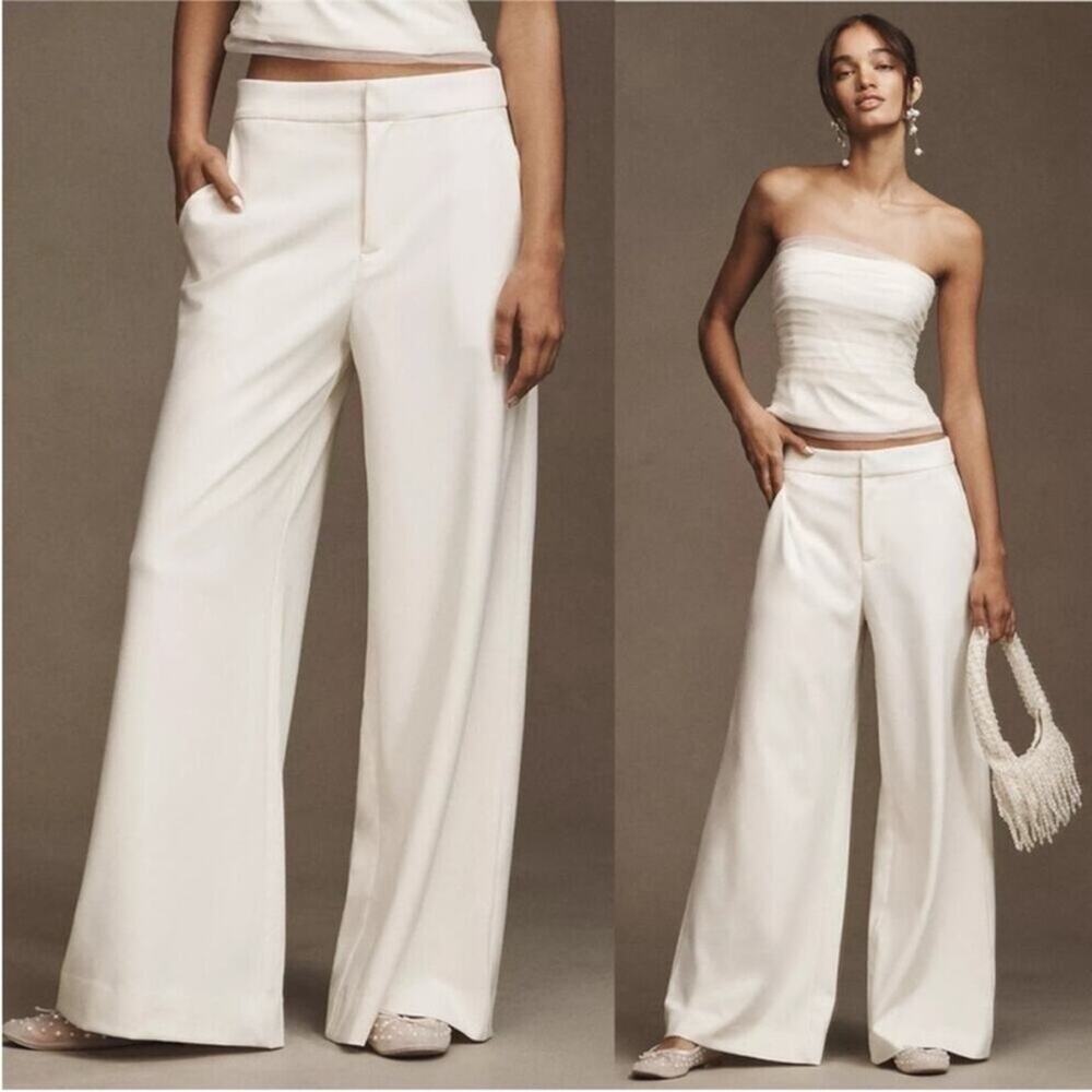 Reformation Auggie Pants in Ivory 10